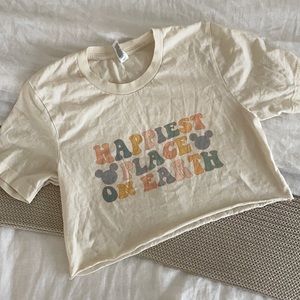 Happiest place on earth cropped t-shirt | Disneyland shirt | Disney shirt